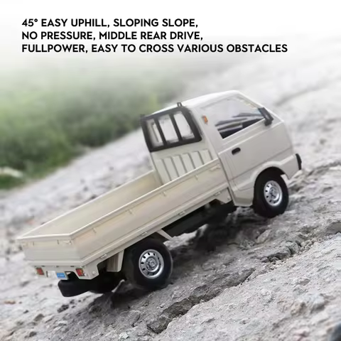 WPL D12 1:10 / 1:16 RC CAR Simulation Drift Climbing Truck LED Light Haul Cargo Remote Control Electric Toys For Children 10 best sales 1 16 rc car - №8