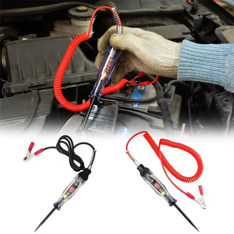 Car Truck Voltage Circuit Tester Auto 6V 24V Tools Car diagnostic Probe Test Pen Light Bulb electric measuring pen tools 12 best sales k swiss - №9