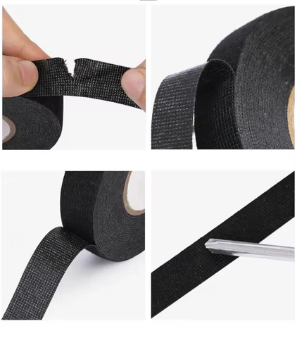 15 Meter Heat-resistant Flame Retardant Tape Coroplast Adhesive Cloth Tape For Car Cable Harness Wiring Loom Protection 12 best sales mudcloth - №6