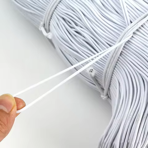 1mm 2mm 3mm 4mm White Black Round Elastic Bands Rubber Stitching Rope Tape Cord Wedding for DIY Sewing Clothes Accessories 10 best sales rubber for clothes - №5
