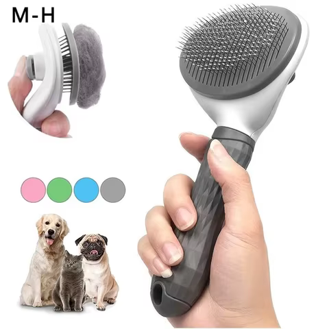 Pet Dog Brush Cat Comb Self Cleaning Pet Hair Remover Brush For Dogs Cats Grooming Tools Pets Dematting Comb Dogs Accessories 8 best sales maltese dog accessories - №1