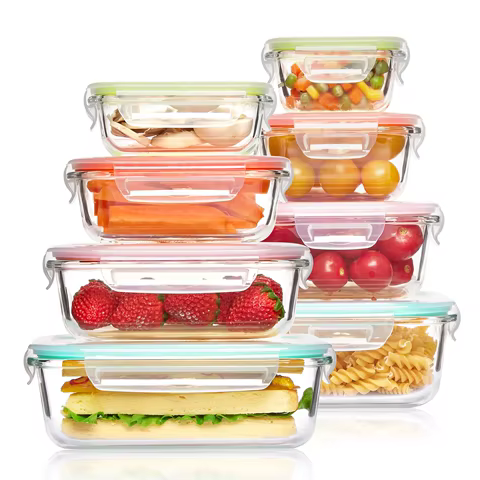 Glass Lunch Box Food Storage Containers, Meal Prep , Airtight Bento Boxes, for Microwave, Oven, Freezer and Dishwasher, BPA Free 8 best sales meal - №8