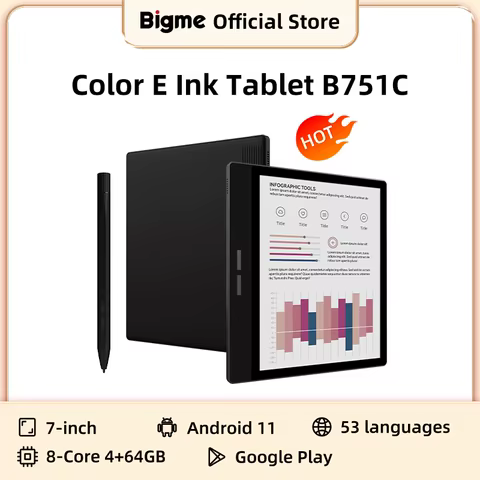 Bigme B751C 7-inch color eink screen e-book reader electronic paper book reading e Ink ebook ereader tablet 10 best sales ebook reader color 10 - №1