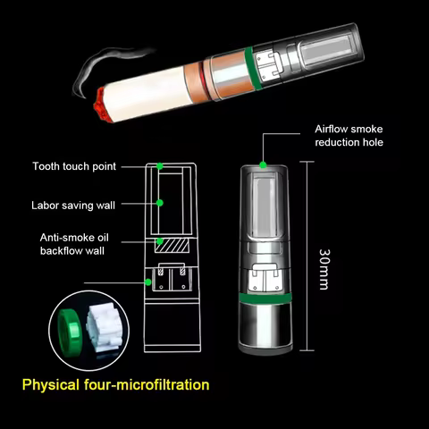 Cigarette filter, 100 Uds, disposable, for smoking, tar reduction filter, cigarette cleaning holder, Medical converter 12 best sales nicotine liquid - №7