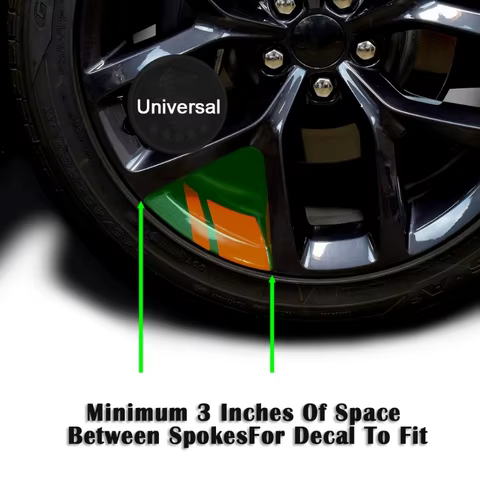 6Pcs Car Sticker Reflective Wheel Hub Decals Resistant Cover Exterior Accessory Car Decor Car Stickers for Dodge Chrysler Jeep 6 best sales dakar sticker - №3