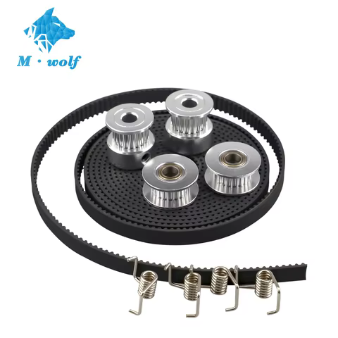 3D Printer Parts GT2 Pulley 20 Teeth Bore 5mm GT2 6mm Timing Belt & 2X Idler 4X Tensioner for 3D printer kit 10 best sales belt tensioner - №10