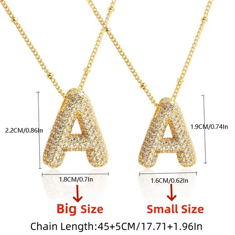 12 best sales balloon letter necklace - №8