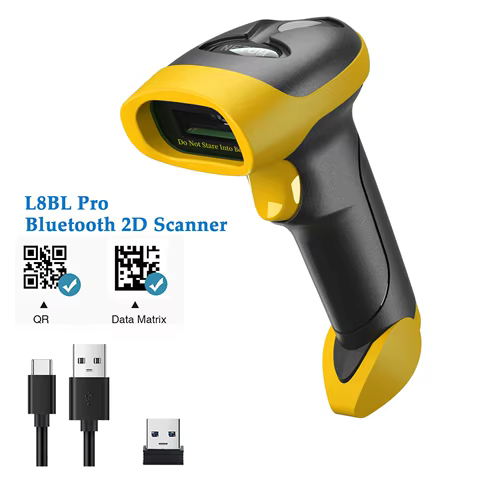 NETUM L8BL Blueooth Wireless 2D Barcode Scanner and L5 Wired QR Barcode Reader PDF417 Automatic Sensing for Pos Scanning 12 best sales rtx3050 - №5