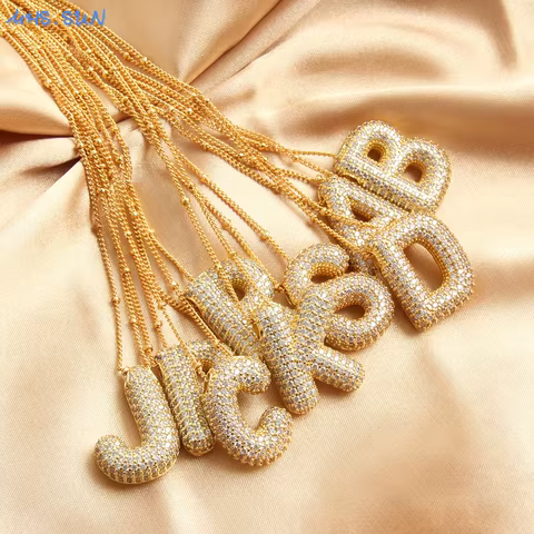 12 best sales balloon letter necklace - №11