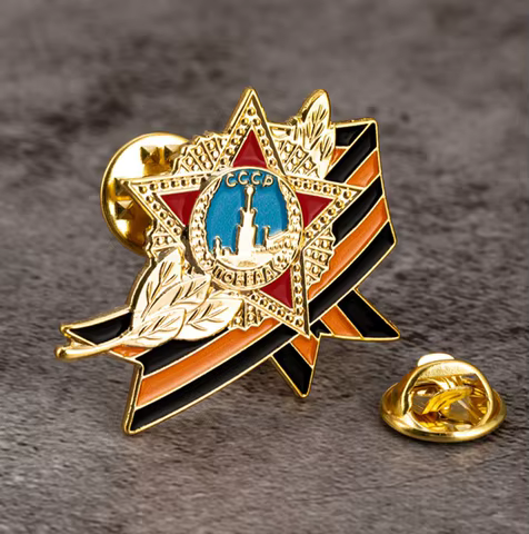 Soviet Order of Victory Badge Award CCCP Medals Replica Red Star Emblem Lapel Pin Men Patriot Collection Gift 8 best sales medals - №2