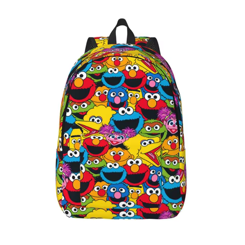 Sesamed Streeted Backpack for Boy Girl Kids Student School Bookbag Daypack Preschool Primary Bag Outdoor 6 best sales sesame street bag - №2
