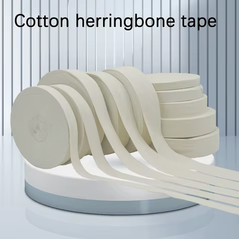5/10 Yards 100% Cotton Herringbone Tape Package Ribbon Handmade Stripe Woven Ribbon DIY Clothing Accessories 10/15/20/25/30MM 5 best sales herringbone fabric - №3