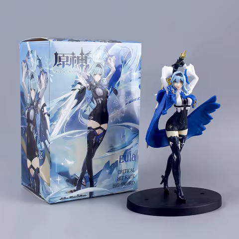 18cm Eula Figure Genshin Impact PVC Action Figure Anime Cute Girl Klee Paimon Eula Figurine Hu Tao Collect Model Toy Doll Gift 6 best sales genshin impact klee - №6