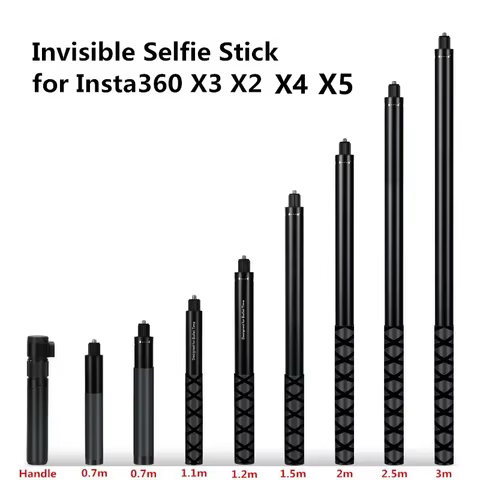 Invisible Selfie Stick for Insta360 X5 X4 Selfie Stick Bullet Time Bundle Handle for Insta360 X3 Panoramic Camera Accessorie DJI 7 best sales yingtai phone - №4