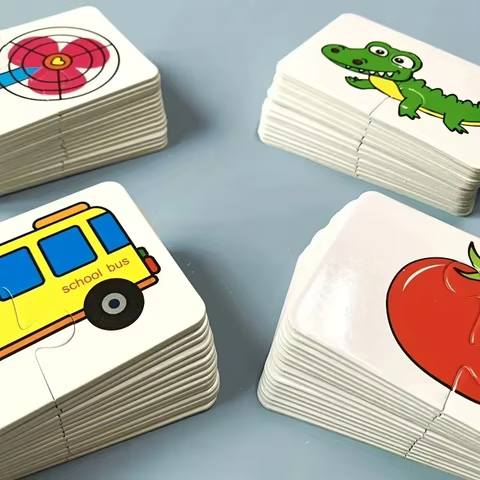 32 Pcs Enlightenment Card Matching Puzzle Early Education Cartoon Pattern Cognitive Boys and Girls Toys 12 best sales toy for boy - №8
