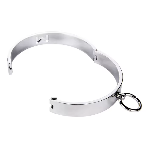 SM Metal Stainless Steel Neck Collar BDSM Sexy Leash Ring Chain Slave Bondage Toys Role Play Erotic Sex Toys For Women Men 8 best sales heavy steel bdsm collar - №7