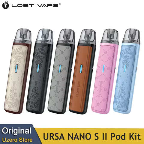 Original Lost Vape Ursa Nano S II Kit 30W Vape 1000mAh Battery with 2.5ml Ursa Cartridge V2 E Cigarette RDL MTL Vaporizer 10 best sales vape disposable - №6