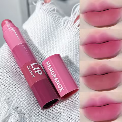 Mini Lipstick Set Matte 4 Colors Lipstick Combination 4 Sections Velvet Grapefruit Red Lip Pigment Non-stick Cup Lip Gloss kit 12 best sales lipstick set box - №11