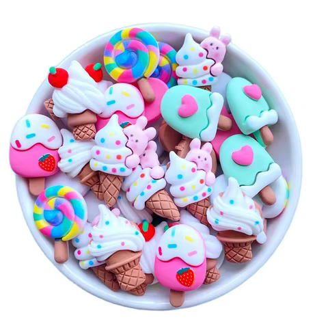 20Pcs New Cute Resin Mini Cartoon Ice Cream Series Flat back Scrapbooking DIY Jewelry Craft Decoration Accessories 10 best sales resin cupcake - №8