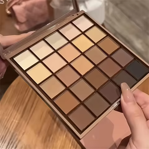 25 Color Eyeshadow Palette - Neutral Gray and Brown Earthy Tone, Coffee and Chocolate Style, Create a Multi-Functional Makeup Appearance That Naturally to Theate 8 best sales palm angels glasses - №4