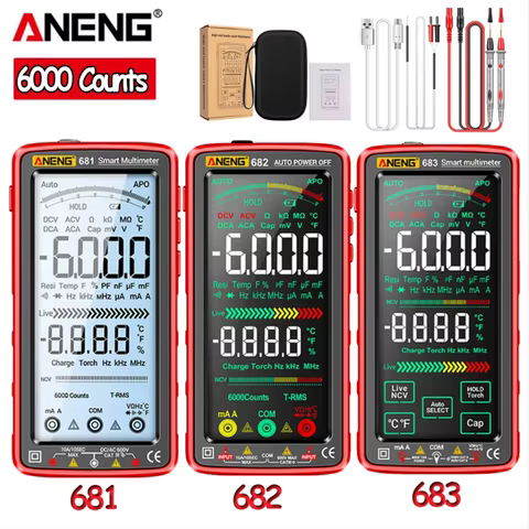 ANENG 681/682/683 Pro 6000 Count Rechargable Digital Multimeter Non-contact Voltage Tester Current Meter Electric Measuring Tool 10 best sales smart tool - №3