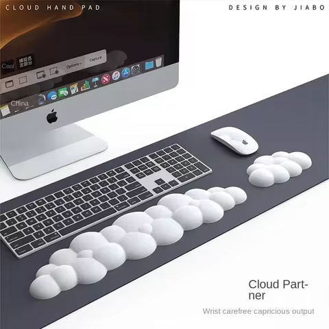 Mouse pad with wrist rest keyboard cloud anti-slip memory foam desktop office gamer mouse wrist rest 8 best sales palm angels glasses - №2