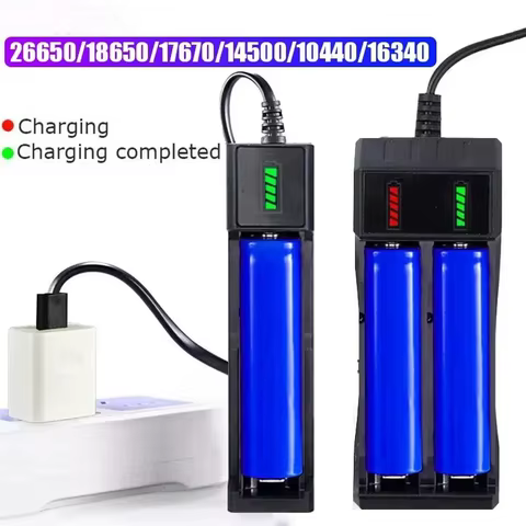 1 / 2 / 4 Slots Dual 18650 Lithium Battery Charger for 18650 14650 Charging 4.2 / 3.7 V Rechargeable Battery Charger 12 best sales dji air 2s charger - №2