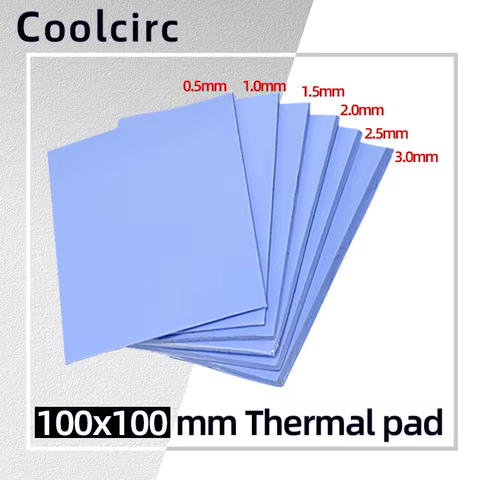 100mm 6.0W/mK PC Computer Processor GPU CPU Heatsink Cooling Thermal Pad High Performance 0.5/1/1.5/2/2.5/3mm Multi Thickness 10 best sales heatsinks - №1