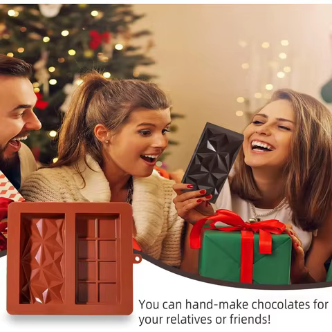 Dubai Chocolate Mold Bar Pistachio Chocolate Bar Silicone Thick Mold for Filling Bars, Large candy Bar Mould for Filling 10 best sales chocolate penis mould - №6
