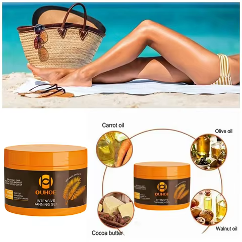 Intensive Tanning Gel Natural Tanning Accelerator Cream Gel Brown Tanning Gel for Sunbeds & Outdoor Sun 8 best sales starbody tan - №5