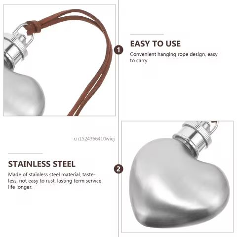 Outdoor Miniature Hip Flask Kettle Portable Wine Pot Small Hip Flask Heart Shaped Stainless Steel Wine Flask Water Bottle 12 best sales alcohol pocket bottle - №12