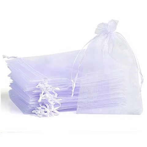 20-100PCS Organza Gift Bag For Jewelry White Drawstring Pouches For Wedding Christmas Candy Gift Bags Jewelry Packing Bag 10 best sales mug gift box - №4