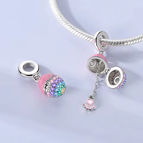 925 Sterling Silver Blue Earth Compass Spiral Pendant Charms Jewellery Fit Original 925 Bracelet Necklace For Women DIY Gift 10 best sales compass charm - №9