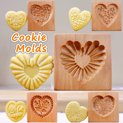 8 best sales wooden cookie molds - №7