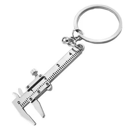 Mini Vernier Caliper Pocket Key Chain Keyring Ornaments Small 3D Movable Precision Measure Tool Accessories Slider Ruler Alloy 10 best sales coke spoon keychain - №4