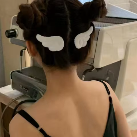 12 best sales angel wing hair clip - №2