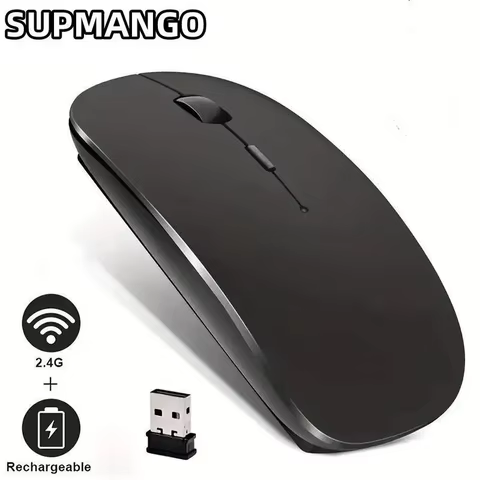 Wireless gaming mouse, quiet and magical, suitable for laptops and tablets, with battery powered and rechargeable versions 10 best sales macro keys - №9
