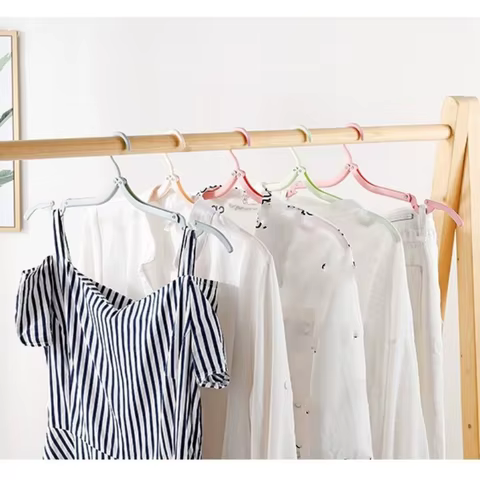 5pcs/10pcs Foldableable Portable Clothes Hanger Travel Portable Clothes Hanging Rack Multi-functional Storage Home Business Trip 8 best sales clothes hangers bulk - №8