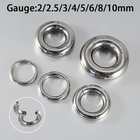 1PC 316L Surgical Steel Septum Nose Ring Big Size High Quality Ear Gague Plug Strengthed Ear Weight Tunnel Piercing Jewelry 10 best sales prince albert jewelry - №7