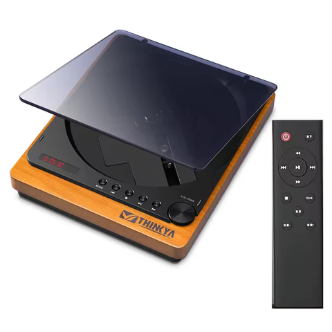Wooden HIFI CD Player Bluetooth 5.1 Digital Optical Output USB Lossless Playback Wooden CD Music Player Infrared Remote Control 8 best sales cute cd player - №3