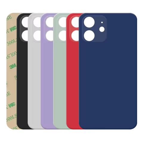 For iPhone 12 Mini Big Camera Hole Glass Panel 12 Phone Battery Back Cover Housing Case Rear Glass Panel ADD 3M Adhesive Replac 12 best sales iphone 12 housing replacement - №7