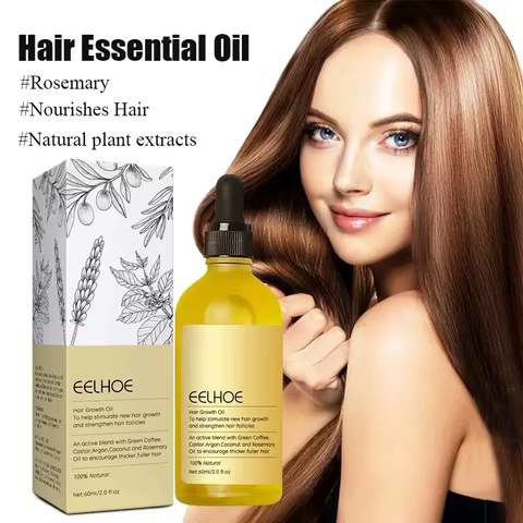 60ml Rosemary Dense Hair Essential Oil Repairs Hair Damage Prevent Hair Loss Soften Hair Strengthen Hair Roots Nourishe Hair Oil 10 best sales hair jam - №8