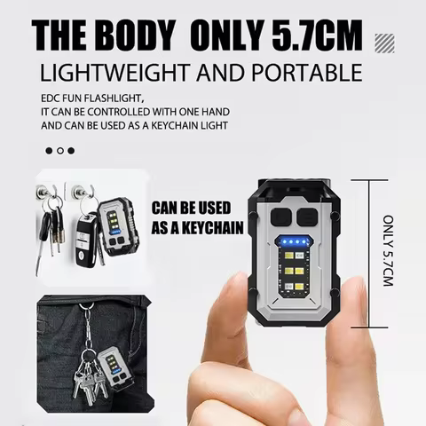 Mini Portable LED COB Flashlight Head Rotation Magnetic Torch Built-in Battery USB Rechargable Outdoor Camping Emergency Lantern 10 best sales msa helmet - №2