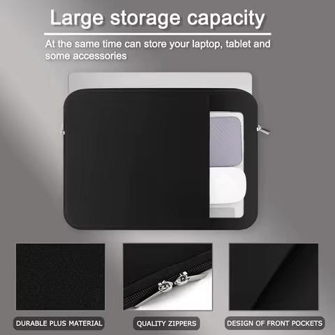 Laptop Bag Case For Macbook Air Pro 13 14 15.6 Xiaomi Lenovo Asus Dell HP Notebook Sleeve 13.3 Inch Protective Case Black Grey 8 best sales lenovo laptop accessories - №7