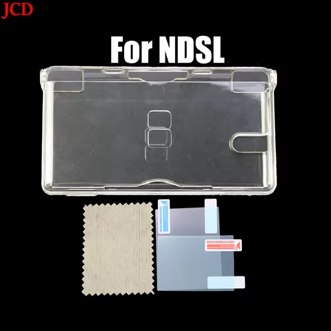 Plastic Clear Crystal Shell Skin Case Cover For Nintend DSL NDS Lite NDSL For DSi NDSi XL LL Console W/ Screen Protective Film 10 best sales famicom nes - №3