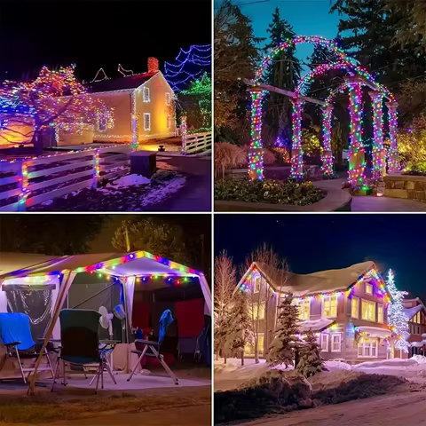 Fairy Lights Solar Garden Lights String Lights with 8 Modes Waterproof Wire Lights for Patio Yard Trees Christmas Party 8 best sales large outdoor christmas decorations - №2