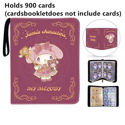 400/900pcs Sanrio Card Album Book Folder 4/9 Card Slots Collections Zipper Double Pocket Zipper Card Binder Holder 10 best sales card binder 4 pocket - №8
