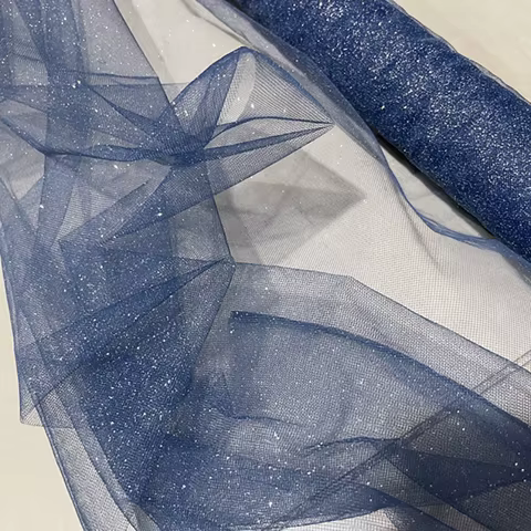 blue red Sequin pressed silver Tulle wedding dress veil pommel skirt children's clothing fabric Wedding background bright yarn 12 best sales tomato fabric - №6
