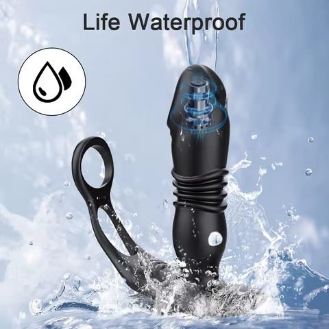 Male Thrusting Prostate Massager Bluetooth APP Buttplug Vibrator for Men Gay Anal Dildo Prostate Stimulator Sex Toy for Couples 8 best sales thrusting penis - №8