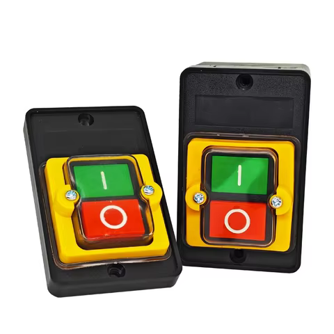 On Off Water Proof Push Button Switch 10A 250V 380V Waterproof Push Button for Cutting Machine Bench Drill Switch Plastic Motor 10 best sales sofa button - №3